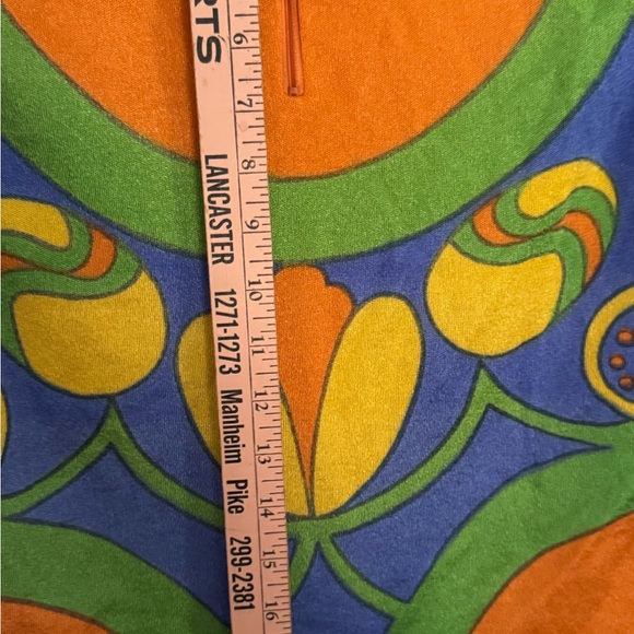 Vintage Lady Van Heusen Colorblock 70’s Sleeveless Floral Mod Mid So Cool - Picture 11 of 15